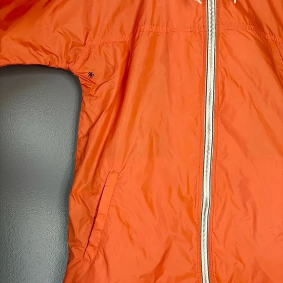 Eddie Bauer Small Lightweight Windbreaker Full Zip Jacket Orange - Picture 2 of 4